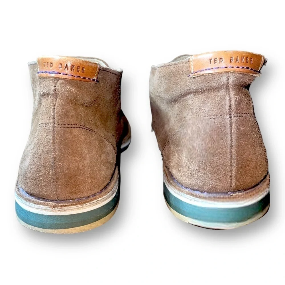 👞 TED BAKER London Abdon 2 Soft Blue Suede Ankle Boots |‎ Size 10